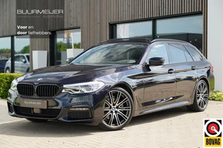 BMW 5-serie Touring 520i High Executive M - Schuif/kanteldak - Trekhaak - M Pakket - Dealer onderhouden - Exclusive lederen interieur - Stoelverwarming en ventilatie - Stuurwielverwarming - HUD - Shadow line -