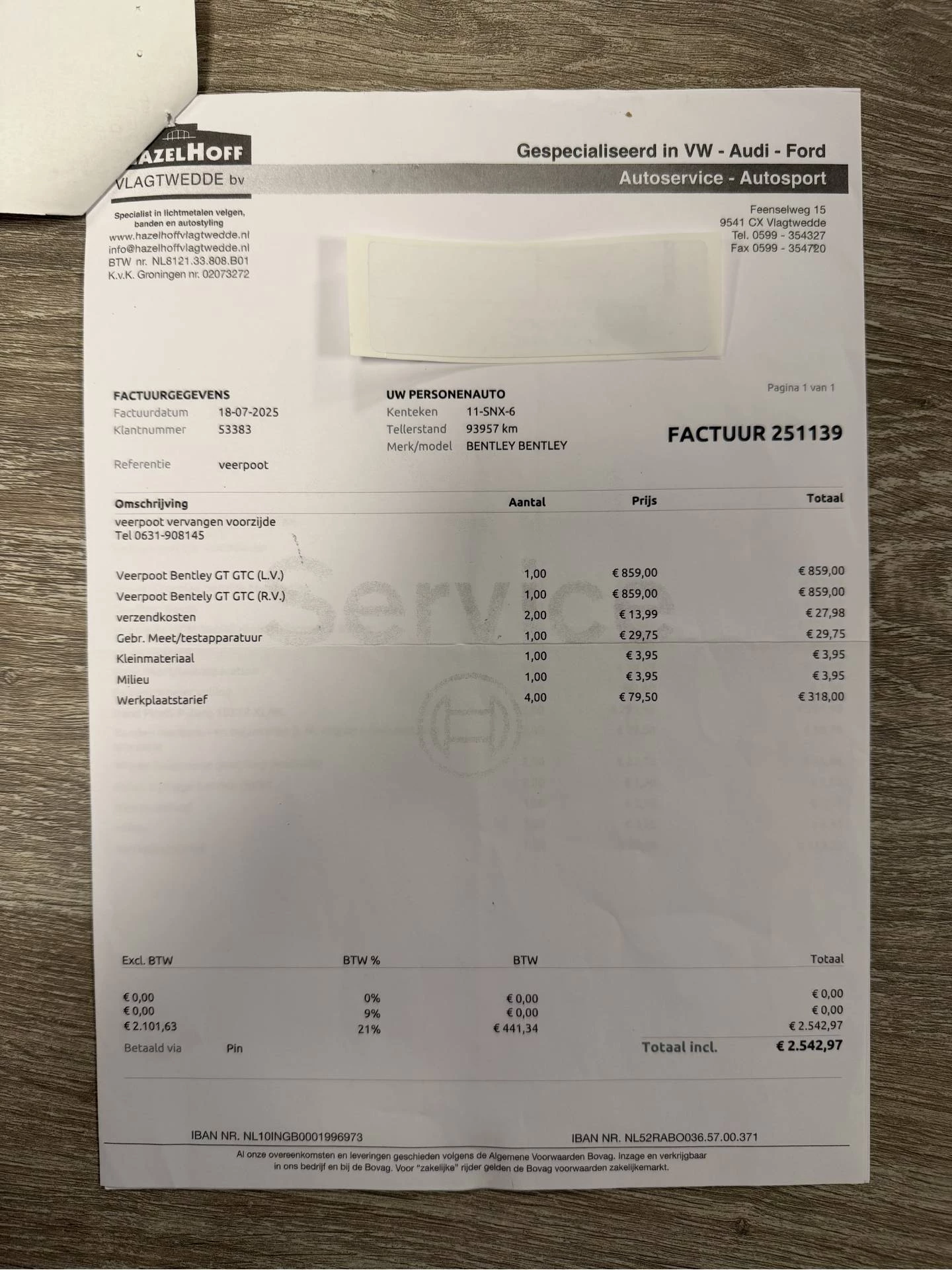 Hoofdafbeelding Bentley Continental GT