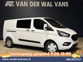 Ford Transit Custom 2.0 TDCI 130pk L2H1 Dubbele Cabine Euro6 Airco | 6-Zits | LED | Cruisecontrol | Trekhaak Parkeersensoren, Verwarmde voorruit