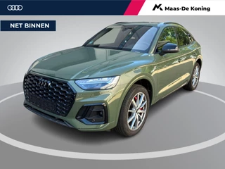 Audi Q5 Sportback 50 TFSIe 299pk S edition Competition · Camera · Inklap. Trekhaak · Matrix LED · Dodehoeksensor · Stuur- & Stoelverwarming · Elektrische stoelverstelling · Apple/Android Car Play · Garantie t/m 24-06-2030 of 100.000km