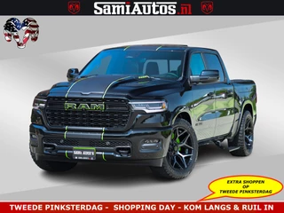 Dodge Ram Pick-Up Limited Night High Output 540HP 706Nm | Massage + Full Option | De Meest Luxe en Volle in zijn Klasse | Comfortabele Dubbele Cabine met Royale 5 Zitplaatsen | BPM vrij | Nu Leverbaar uit Voorraad | Voorraad Nr 2300 - 7689