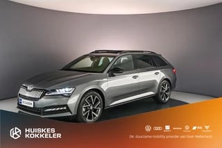 Škoda Superb Combi Sportline Business 1.4 TSI PHEV 218pk DSG Automaat Trekhaak, Panoramadak, Elektrische achterklep, LED matrix koplampen, Adaptive cruise control, 360 camera, Verwarmde voorruit, Navigatie, Parkeersensoren