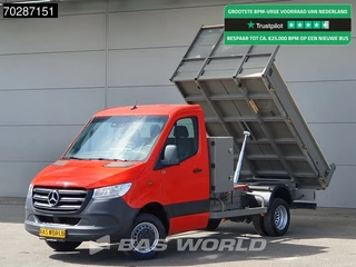 Mercedes Sprinter 514 CDI Kipper met Kist Dubbellucht 3,5t Trekhaak Airco Cruise Euro6 Tipper Benne Kieper 2m3 Airco Trekhaak Cruise control