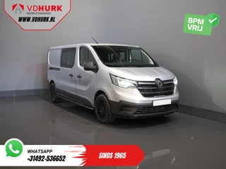 Renault Trafic 2.0 dCi 130 pk L2 BPM VRIJ! DC Dubbel Cabine LED/ 2xSchuifdeur/ Navi/ Carplay/ Camera/ PDC/ Cruise
