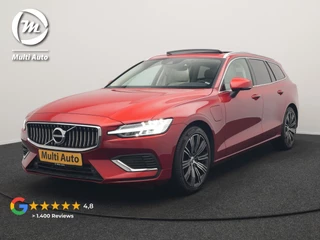 Volvo V60 T6 Recharge AWD Inscription Plug In Hybrid 340pk Dealer O.H. PHEV | Trekhaak Af Fabriek | Panodak | Camera | Harman & Kardon | Lederen Sportstoelen Verwarmd | Stuur Verwarmd | Virtual | Apple Carplay | Keyless | Navigatie | DAB |