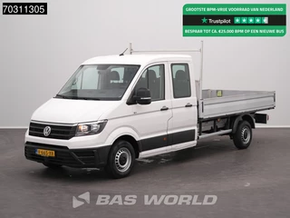 Hoofdafbeelding Volkswagen Crafter Volkswagen Crafter 140pk Open Laadbak Dubbel Cabine Trekhaak Airco Cruise Euro6 Pritsche Pickup Open Box Airco Trekhaak Cruise control