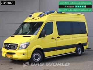 Mercedes Sprinter 319 CDI Marge! 3.0L V6 Automaat 2x Schuifdeur Airco Cruise Euro6 Krankenwagen Rettungswagen 8m3 Airco Cruise control