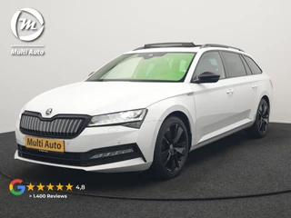 Škoda Superb Combi 1.4 TSI iV Sportline Business Plug In Hybrid 218pk PHEV | Panodak | Adaptive Cruise | Camera | Canton Audio | Alcantara Sportstoelen Memory & Verwarmd | Sfeerverlichting | Apple Carplay | Crystal LED | Stuur Verwarmd | Navigatie | DAB |