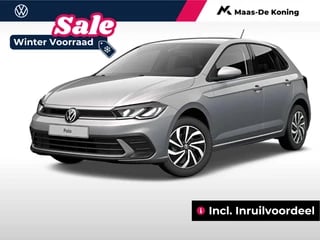 Volkswagen Polo Life Edition 1.0 TSI 95 pk 5 versn. Hand · Airconditioning automatisch, 2-zone (climatronic) ·  Velgen 'essex', 15 inch lichtmetaal · Incl. inruilvoordeel