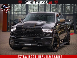 Dodge Ram 1500 Limited Night H.O 540HP 706Nm | Massage + Full Option | De Meest Luxe en Volle Pick-Up in zijn Klasse | Comfortabele Dubbele Cabine met Royale 5 Zitplaatsen | BPM vrij | Nu Leverbaar uit Voorraad | Voorraad Nr 2323 - 5168