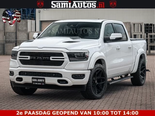 Dodge Ram Pick-Up V8 5.7 402PK | LARAMIE SPORT | Krachtige Hemi | Panorama Dak | 12' Scherm | LPG | Comfortabele Dubbele Cabine met Royale 5 Zitplaatsen | NIEUW EN BPM vrij | Nu Leverbaar uit Voorraad | Nr 2528 - 1276 |