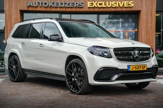 Hoofdafbeelding Mercedes-Benz GLS Mercedes-Benz GLS AMG 63 4MATIC Panodak Carbon Harman Kardon 360 Camera Stoelvent.