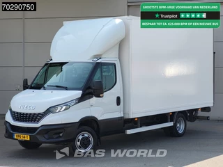 Iveco Daily 35C18 3.0L Laadklep Automaat Zijdeur Bakwagen Dubbellucht LED Cruise Airco Euro6 Meubelbak Koffer 22m3 Airco Cruise control