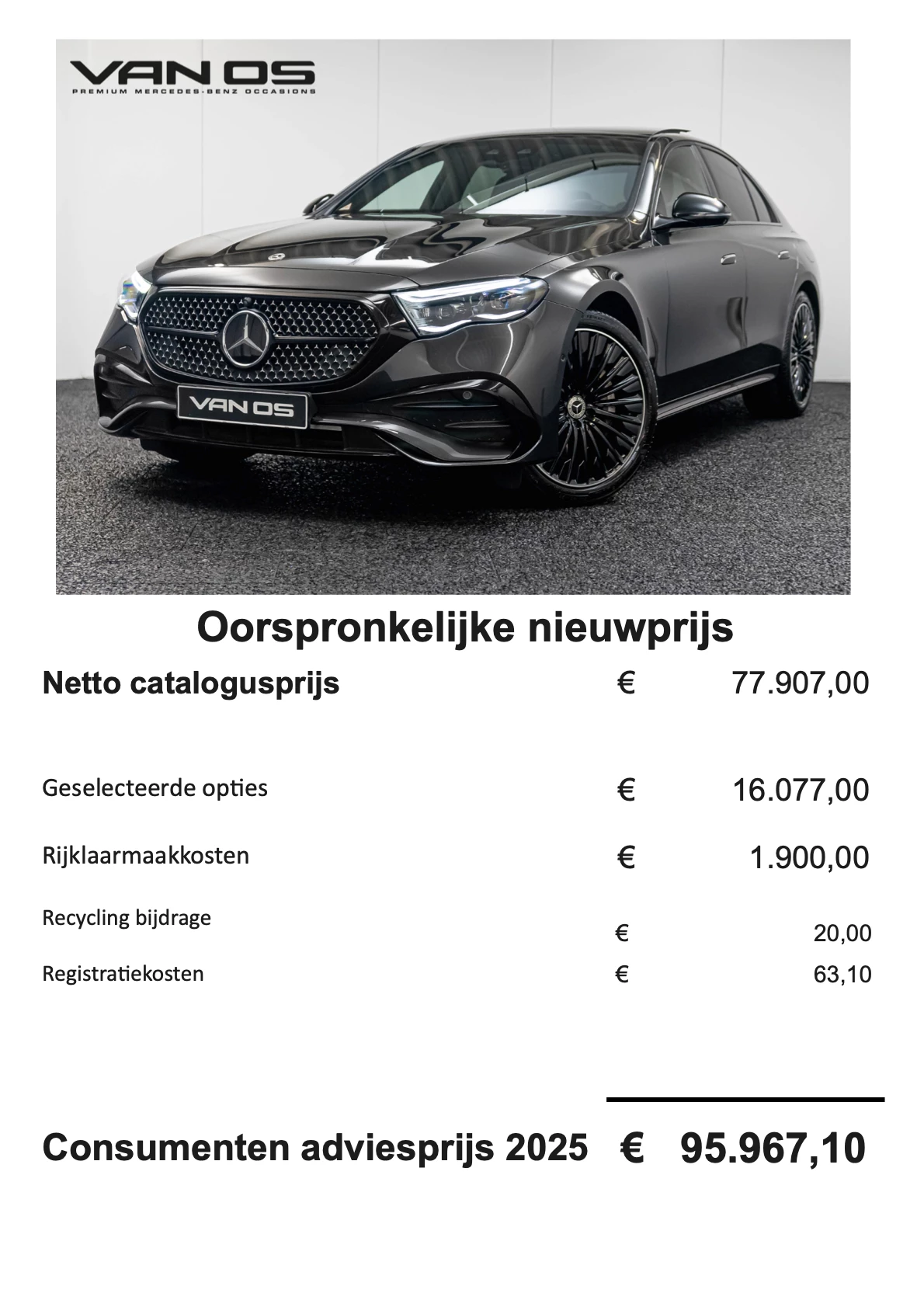 Hoofdafbeelding Mercedes-Benz E-Klasse