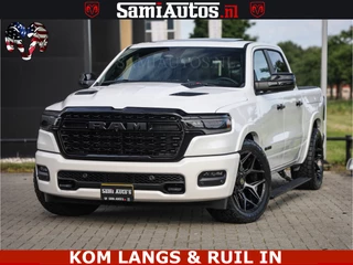 Dodge Ram 1500 Limited Night High Output 540HP 706Nm | Massage + Full Option | De Meest Luxe en Volle Pick-Up in zijn Klasse | Comfortabele Dubbele Cabine met Royale 5 Zitplaatsen | BPM vrij | Nu Leverbaar uit Voorraad | Voorraad Nr 2351 - 7478