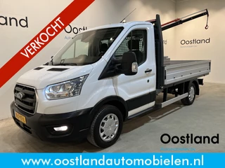 Ford Transit 350 2.0 TDCI L2H1 Trend MHEV 130 PK Open Laadbak / Maxilift kraan / Euro 6 / Airco / Cruise Control / Trekhaak / 25.400 KM !!