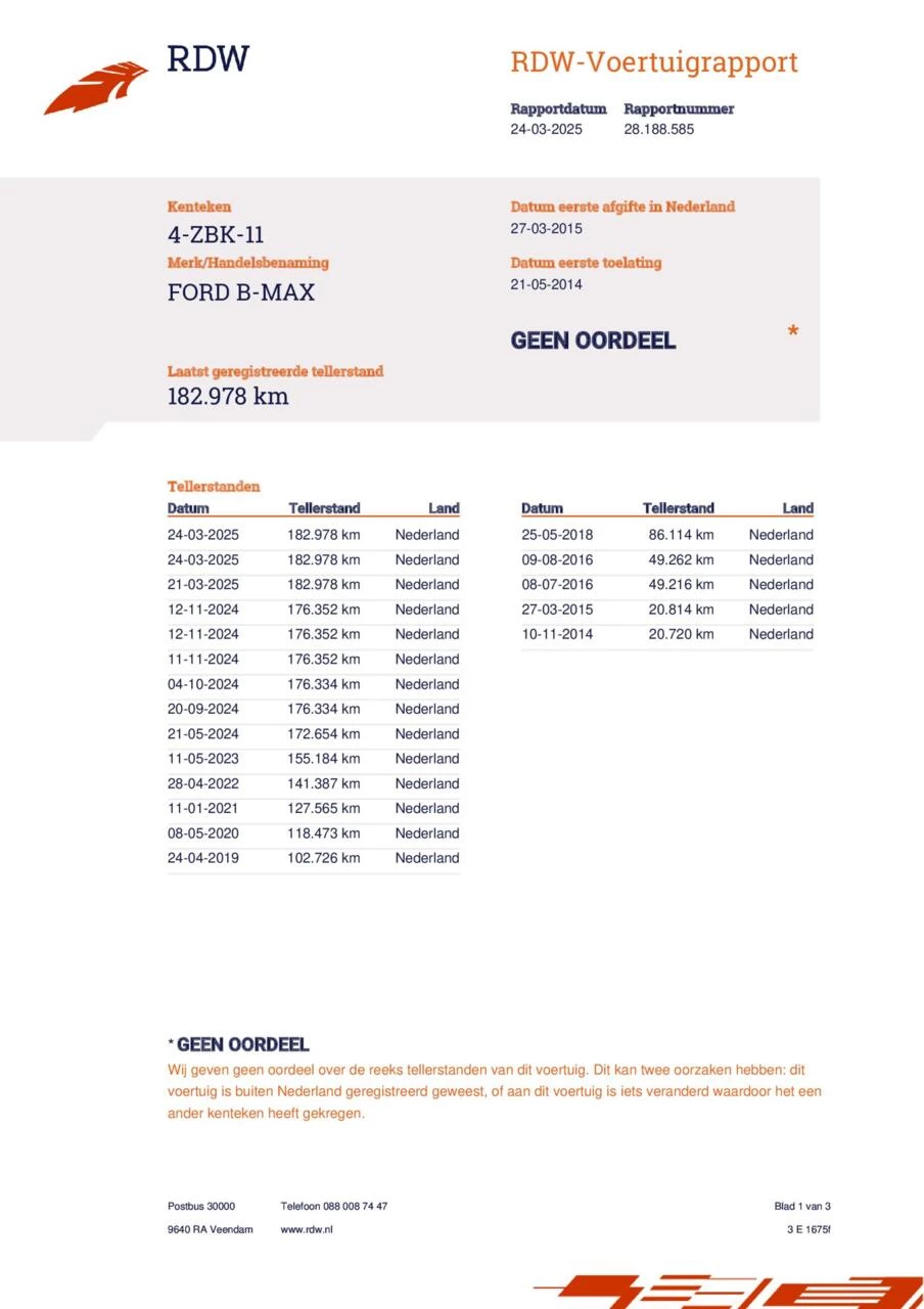Hoofdafbeelding Ford B-MAX