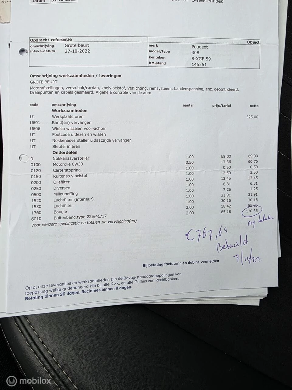 Hoofdafbeelding Peugeot 308