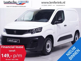 Peugeot Partner 1.5 BlueHDI 75 pk Airco, Slechts 43 dkm Trekhaak, Laadruimte Pakket, NAP, 2-Zits