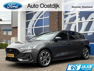 Hoofdafbeelding Ford Focus Ford Focus 1.0 EcoBoost Hybrid ST Line 155PK Winterpack Adaptieve Cruise Camera Parkeersensoren Climate Privacy Glass ''18 Inch Velgen *Sportief*