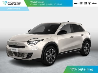 Hoofdafbeelding Fiat 600 Fiat 600e La Prima 54 kWh | 17% Bijtelling | Carplay | Elek. Stoel | Stoelverwarming | Keyless | LED | Clima