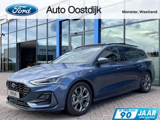 Ford Focus Wagon 1.0 EcoBoost Hybrid ST Line 155PK Automaat Afn. Trekhaak Panodak Winterpack Carplay-Draadloos Cruise Climate Navi Matrix-LED Koplampen *1500KG Trekgewicht*