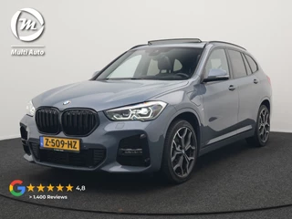 BMW X1 xDrive25e M Sport Plug In Hybrid Storm Bay Metallic 221pk Dealer O.H. PHEV | Panodak | Head Up | Adaptive Cruise | Camera | Stoelen & Stuur Verwarmd | Sfeerverlichting | Keyless | Navigatie | 19"L.M | DAB |