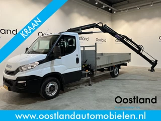 Iveco Daily 35S18 3.0 410 Open Laadbak / Hiab 022-2 Duo kraan / Euro 6 / Airco / Trekhaak 3500 KG / Cruise Control / 3-Zits / 52.750 KM !!