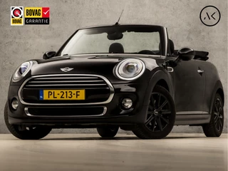 MINI Cooper Cabrio Mini 1.5 Black Sport Automaat (NAVIGATIE, LED KOPLAMPEN, CLIMATE, CRUISE, SPORTSTOELEN, PARKEERSENSOREN, ARMSTEUN, NIEUWSTAAT)
