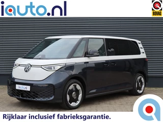 Hoofdafbeelding Volkswagen ID. Buzz Volkswagen ID. Buzz Pro 286pk 86 kWh LWB 7p. IQ.Light/ACC/Camera/Elek. schuifdeuren/Keyless/Dodehoek/Elek. klep/20"