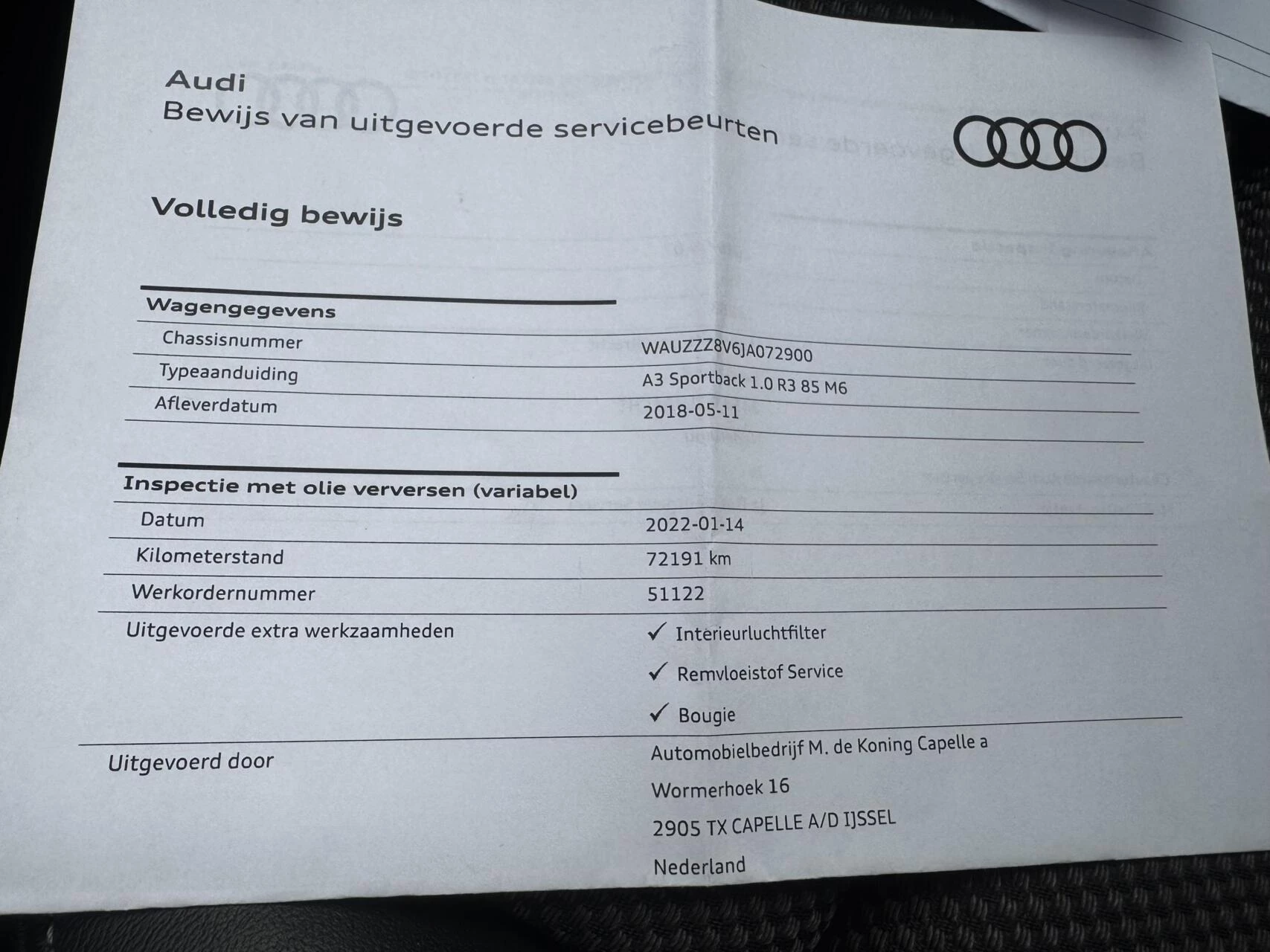 Hoofdafbeelding Audi A3