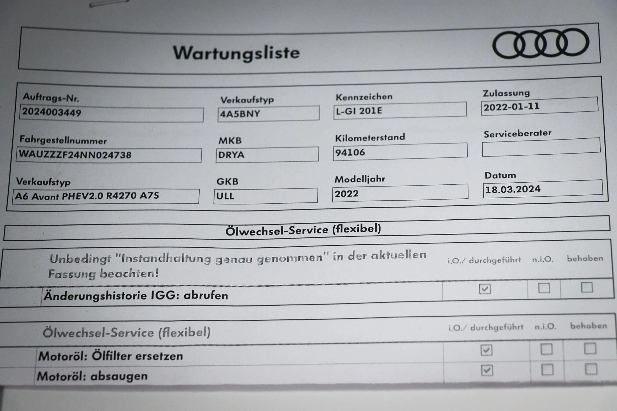 Hoofdafbeelding Audi A6