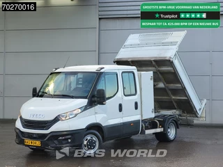 Iveco Daily 35C14 Kipper Dubbel Cabine met Kist 3500kg trekhaak Airco Cruise Kieper Tipper Benne Airco Dubbel cabine Trekhaak Cruise control