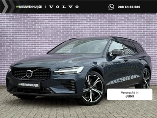 Volvo V60 2.0 T6 Plug-in hybrid AWD Ultra Dark | Sportstoelen|  SOH 100%| Schuif-/Kantel dak | Full-LED | Adaptieve Cruise Control | Head-Up Display | Stoelverwarming Voor en Achter | 19" | Getint Glas | Harman Kardon Audio | BLIS |
