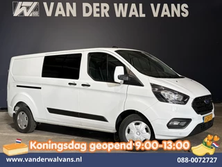 Ford Transit Custom 2.0 TDCI 131pk L2H1 Dubbele Cabine Euro6 Airco | 6-Zits | Cruisecontrol | 2550kg Trekhaak Verwarmde voorruit, Parkeersensoren