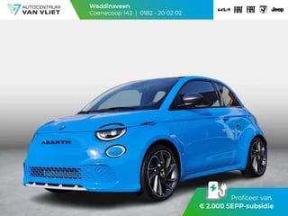 Abarth 500e 42 kWh Scorpionissima 155pk | Beschikbaar in overleg | Cabrio | Clima | Keyless | Camera | LED | JBL | 18" | Alcantara | Navi | Stoelverwarming | 1 van 1949 | Apple Carplay | Subsidie € 2.000,- *