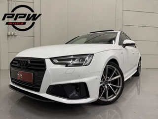 Audi A4 Avant 40 TFSI S-Line PANO/TREKHAAK/SFEER/360CAMERA/ACC/MATRIX/VIRTUAL/KEYLESS/PRIVACY/19"AUDI SPORT/EL.A.KLEP/BLACK-OPTIC/GLETSCHERWEIB METALLIC/NWPRIJS € 66.737,-