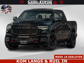 Dodge Ram Pick-Up Limited H.O 540PK 706Nm | Massage + Full Option | De Meest Luxe en Volle in zijn Klasse | Comfortabele Dubbele Cabine met Royale 5 Zitplaatsen | BPM vrij | Nu Leverbaar uit Voorraad | Voorraad Nr 2326 - 5169