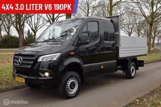 Mercedes Sprinter 319 3.0 V6 190pk 4x4 Aut. DC AWD ZG3 Low Range DubCab Airco Open Laadbak
