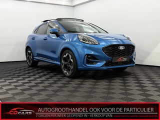 Ford Puma 1.0 EcoBoost Hybrid ST-Line X 155pk Pano, Half leder, Navi, Camera, Keyless start, Cruise control, Virtual desk, Winterpakket, 2 jaar garantie