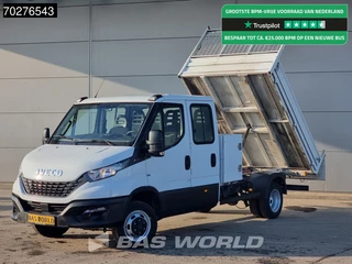 Iveco Daily 35C16 3.0L Dubbel Cabine met Kist Dubbellucht Airco Cruise Tipper Benne Kieper Airco Dubbel cabine Trekhaak Cruise control