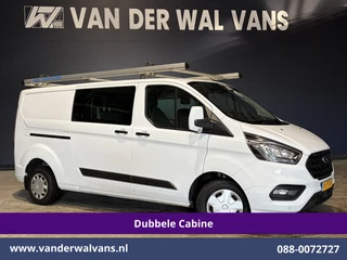 Ford Transit Custom 2.0 TDCI 131pk L2H1 Dubbele Cabine Inrichting Euro6 Airco | 5-Zits | Imperiaal | 2800kg Trekhaak | LED Cruisecontrol, Stoelverwarming, Parkeersensoren, Achterklep