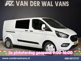 Ford Transit Custom 2.0 TDCI 131pk L2H1 Dubbele Cabine Euro6 Airco | 6-Zits | Cruisecontrol | 2550kg Trekhaak Verwarmde voorruit, Parkeersensoren