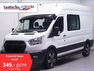 Ford Transit 2.0 TDCi 130 pk Dubbel Cabine BPM Vrij Navi Canera, 18" LMV, Raptor Grille, Treeplanken, PDC V+A, 6-Zits
