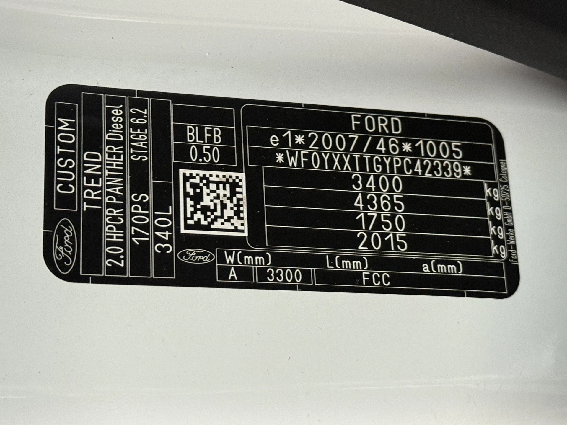 Hoofdafbeelding Ford Transit Custom