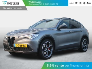 Hoofdafbeelding Alfa Romeo Stelvio Alfa Romeo Stelvio 2.0 Turbo Aut. AWD B-Tech | Navi | Xenon | Camera | Veloce Int. | Schuif/Kanteldak | 20" | Apple Carplay | Keyless | Dashboard Leder