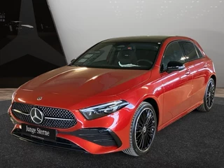Mercedes-Benz A-Klasse 250e AMG ** DESIGNO ROT ** NIGHT, PANORAMA, BURMESTER, 2-Zone CLIMA, 19-inch LMV,  ** 1e EIG - UNFALLFREI ** ** INFORMEER OOK NAAR ONZE AANTREKKELIJKE FINANCIAL-LEASE TARIEVEN **