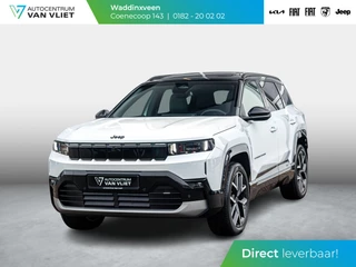 Jeep Compass First Edition 74 kWh | Uit voorraad leverbaar !| Adapt. Cruise | Camera | Carplay | 20" | Elektr. A-Klep | Navi | Winter Pack | Schuif/Kanteldak | Premium Pack | Conv. Pack | Warmtepomp