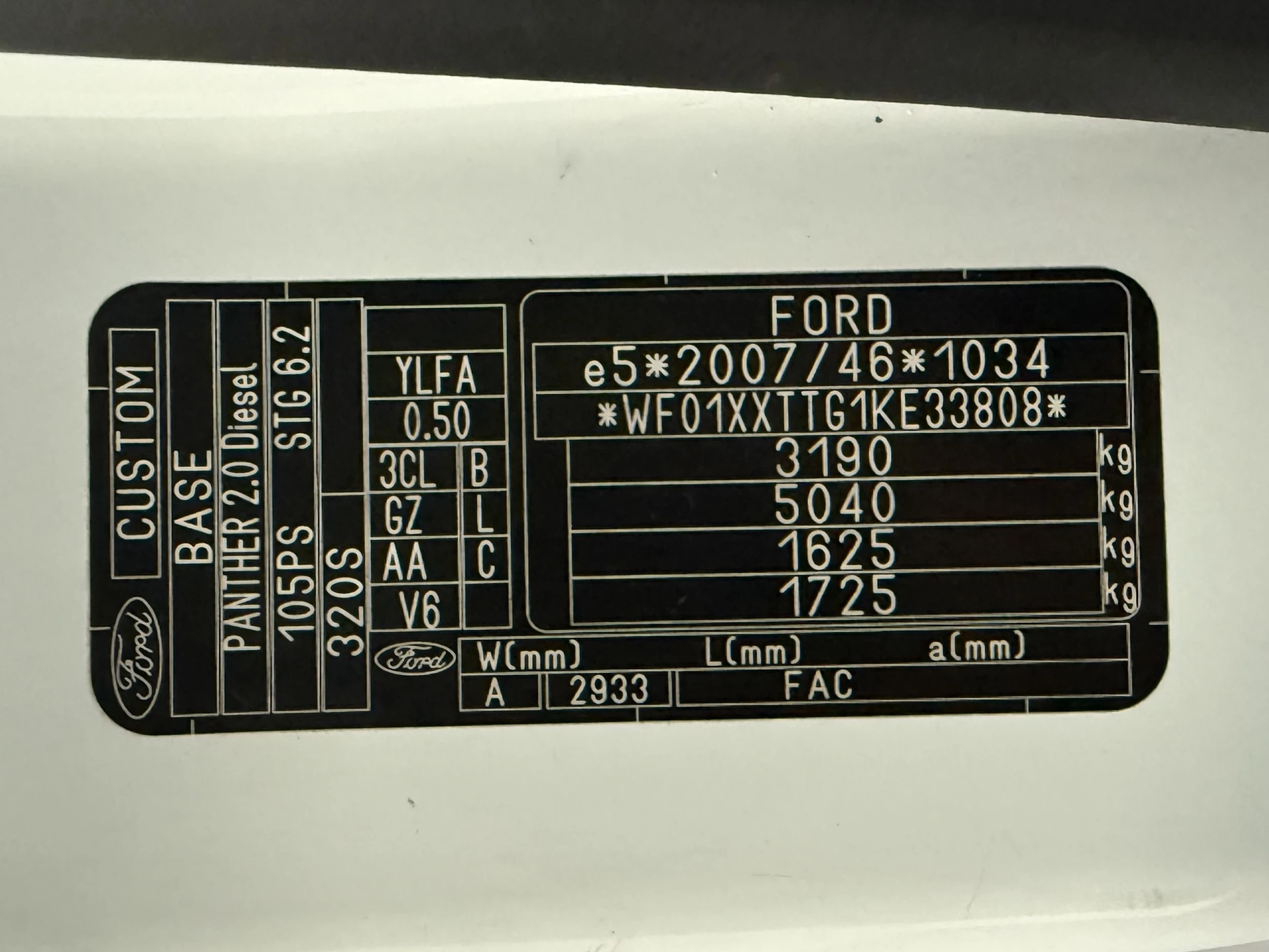 Hoofdafbeelding Ford Transit Custom