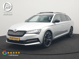 Škoda Superb Combi 1.4 TSI iV Sportline Plug In Hybrid 218pk Dealer O.H PHEV | Trekhaak Af Fabriek | Panodak | Adaptive Cruise | Camera | Alcantara Sportstoelen Memory & Verwarmd | Apple Carplay | Navigatie | Crystal LED | Sportstuur Vewarmd | Virtual | DAB |